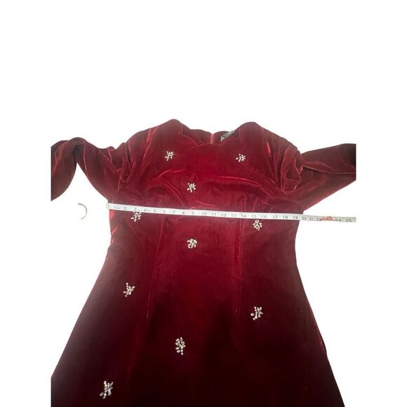 Shein  Valore/Crystals holiday dress  cranberry Sz XL NWT - Picture 4 of 9